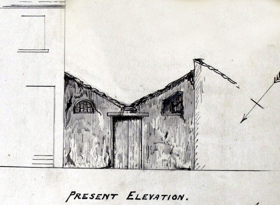 Sketch of a workshop in Foundry Street, June 1868