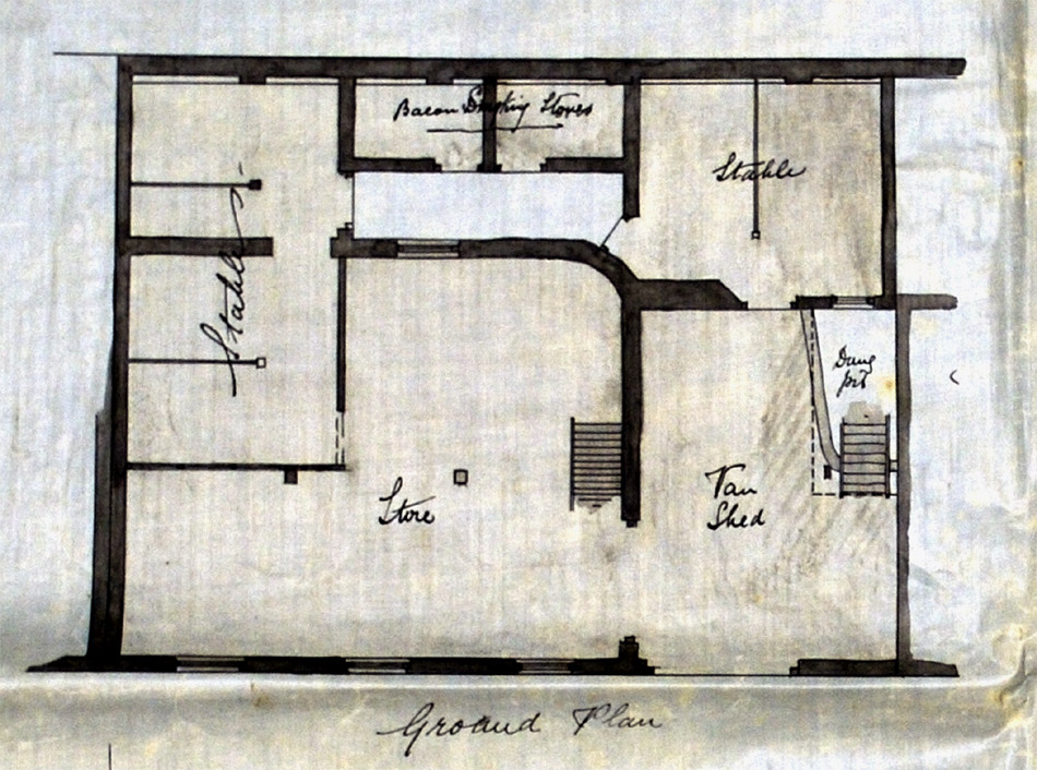 Plan of Walter & Lynn’s stables prior to redevelopment. 